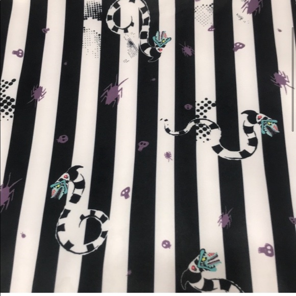 HP BEETLEJUICE-MATCHING CIRCLE SKIRT & LONG SLEEVE TOP SET~PETER PAN COLLAR - Picture 7 of 10